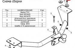 1 739 р. Фаркоп Лидер Плюс ИжАвто Ода 2717 Версия (1991-2005) (Без электропакета)  с доставкой в г. Набережные‑Челны. Увеличить фотографию 2