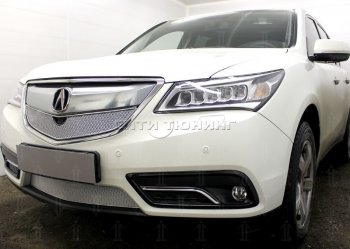 3 849 р. Нижняя решетка радиатора Allest Acura MDX YD3 дорестайлинг (2013-2016) (Хром)  с доставкой в г. Набережные‑Челны. Увеличить фотографию 2