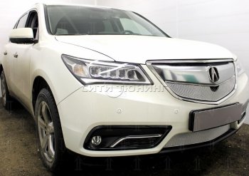 3 849 р. Нижняя решетка радиатора Allest Acura MDX YD3 дорестайлинг (2013-2016) (Хром)  с доставкой в г. Набережные‑Челны. Увеличить фотографию 3