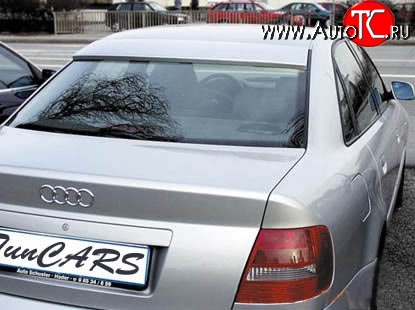 2 749 р. Козырёк RS на заднее лобовое стекло автомобиля Audi A4 B5 8D2 седан 1-ый рестайлинг (1996-1998) (Неокрашенный)  с доставкой в г. Набережные‑Челны