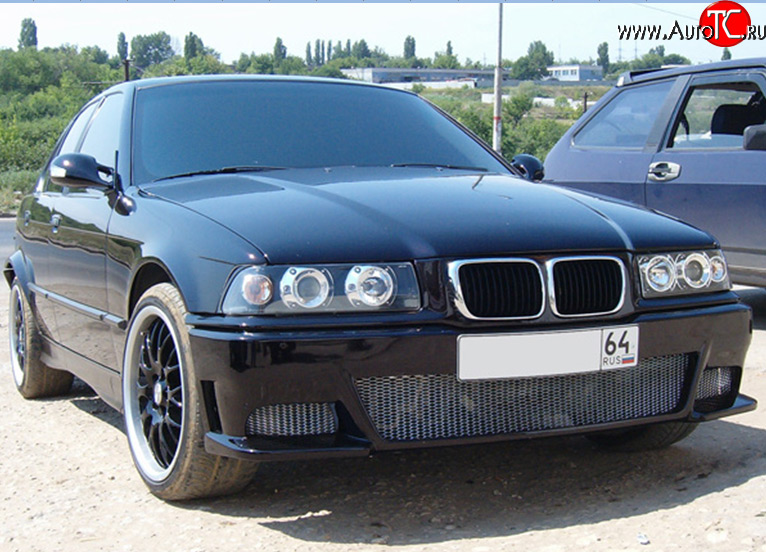 3 349 р. Передний бампер M-VRS BMW 3 серия E36 седан (1990-2000) (Неокрашенный)  с доставкой в г. Набережные‑Челны