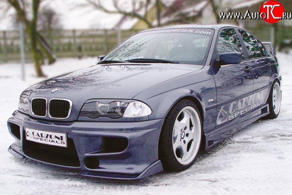 8 899 р. Передний бампер CarZone BMW 3 серия E46 седан дорестайлинг (1998-2001)  с доставкой в г. Набережные‑Челны