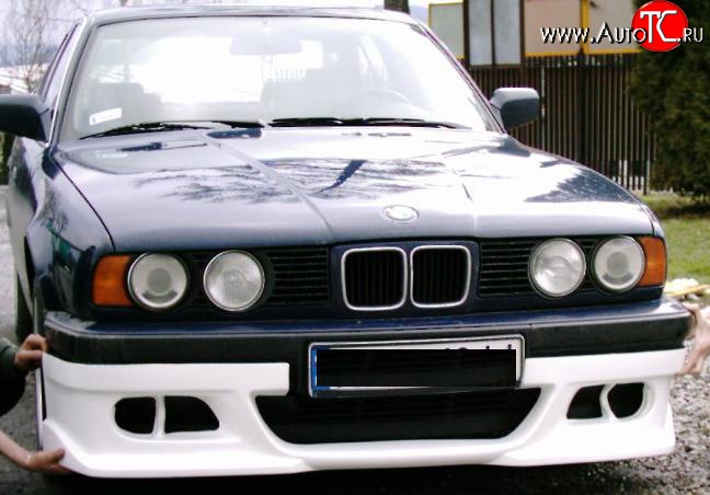 4 049 р. Накладка переднего бампера Street BMW 5 серия E34 седан дорестайлинг (1988-1994) (стеклопластик жёсткий, Неокрашенная)  с доставкой в г. Набережные‑Челны