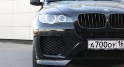 4 749 р. Накладки Global-Tuning на передний бампер автомобиля  BMW X6  E71 (2008-2014) дорестайлинг, рестайлинг (Неокрашенная)  с доставкой в г. Набережные‑Челны. Увеличить фотографию 4