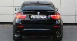 4 749 р. Накладки Global-Tuning на задний бампер автомобиля  BMW X6  E71 (2008-2014) дорестайлинг, рестайлинг (Неокрашенные)  с доставкой в г. Набережные‑Челны. Увеличить фотографию 3