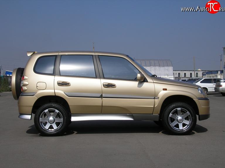 4 499 р. Накладки на двери (молдинги) Атака Chevrolet Niva 2123 дорестайлинг (2002-2008) (Неокрашенные)  с доставкой в г. Набережные‑Челны