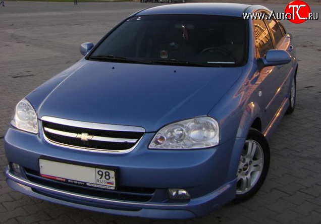 5 949 р. Накладка Street Edition на передний бампер Chevrolet Lacetti седан (2002-2013) (Неокрашенная)  с доставкой в г. Набережные‑Челны