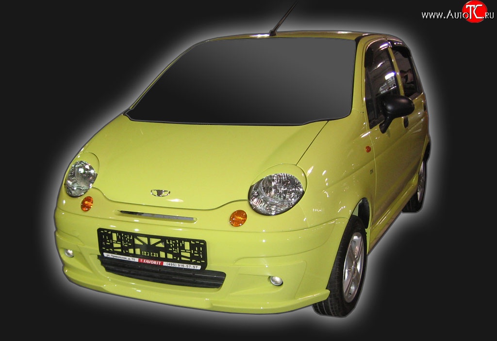 4 349 р. Накладка переднего бампера GT Dynamics Daewoo Matiz M100 дорестайлинг (1998-2000) (Неокрашенная)  с доставкой в г. Набережные‑Челны