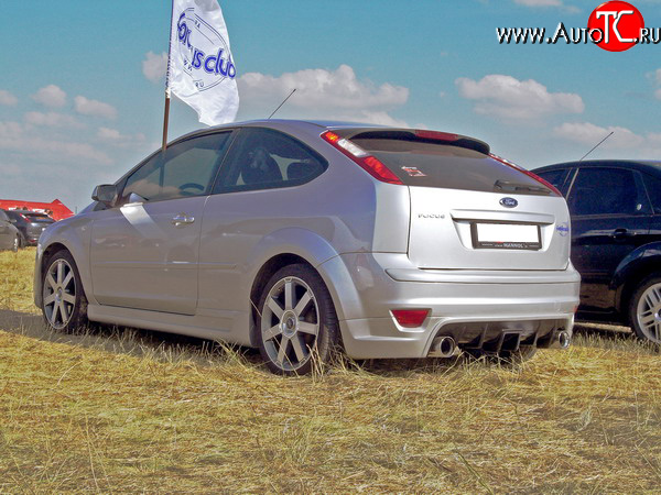 7 799 р. Юбка-диффузор заднего бампера Sport  Ford Focus  2 (2004-2008) хэтчбэк 3 дв. дорестайлинг, хэтчбэк 5 дв. дорестайлинг (Неокрашенная)  с доставкой в г. Набережные‑Челны