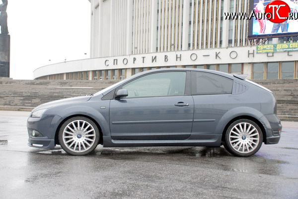 5 899 р. Пороги накладки Sport Ford Focus 2 хэтчбэк 3 дв. дорестайлинг (2004-2007) (Неокрашенные)  с доставкой в г. Набережные‑Челны