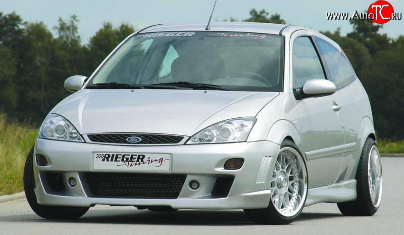 8 899 р. Передний бампер Rieger Ford Focus 1 хэтчбэк 3 дв. дорестайлинг (1998-2002)  с доставкой в г. Набережные‑Челны