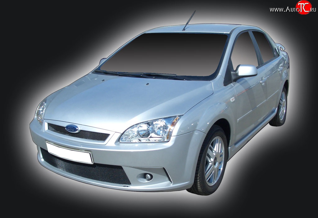 2 549 р. Решётка радиатора GT Dynamics Ford Focus 2 хэтчбэк 5 дв. дорестайлинг (2004-2008) (Неокрашенная)  с доставкой в г. Набережные‑Челны