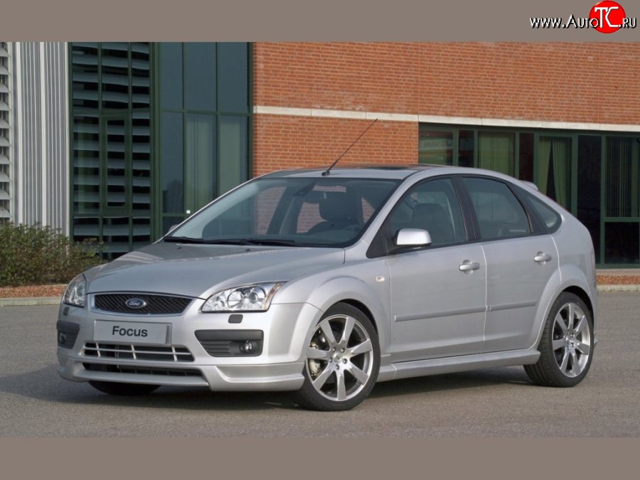 5 699 р. Накладка переднего бампера MS Ford Focus 2  седан дорестайлинг (2004-2008) (Неокрашенная)  с доставкой в г. Набережные‑Челны