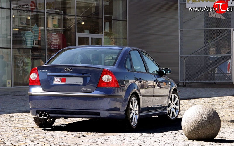 5 699 р. Накладка бампера MS Ford Focus 2  седан дорестайлинг (2004-2008) (Неокрашенная)  с доставкой в г. Набережные‑Челны