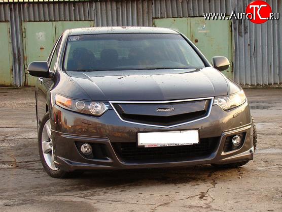 3 989 р. Вставка в оригинальную решетку радиатора MUGEN (дорестайлинг)  Honda Accord  CU (2008-2011) седан дорестайлинг (Неокрашенная)  с доставкой в г. Набережные‑Челны