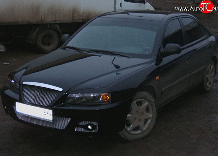 3 399 р. Передний бампер M-VRS Hyundai Elantra XD седан дорестайлинг (2000-2003) (Неокрашенный)  с доставкой в г. Набережные‑Челны