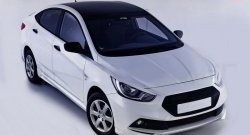 1 099 р. Реснички Sport Hyundai Solaris RBr седан дорестайлинг (2010-2014) (Неокрашенные)  с доставкой в г. Набережные‑Челны. Увеличить фотографию 2