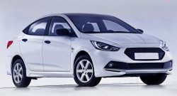 1 099 р. Реснички Sport Hyundai Solaris RBr седан дорестайлинг (2010-2014) (Неокрашенные)  с доставкой в г. Набережные‑Челны. Увеличить фотографию 4