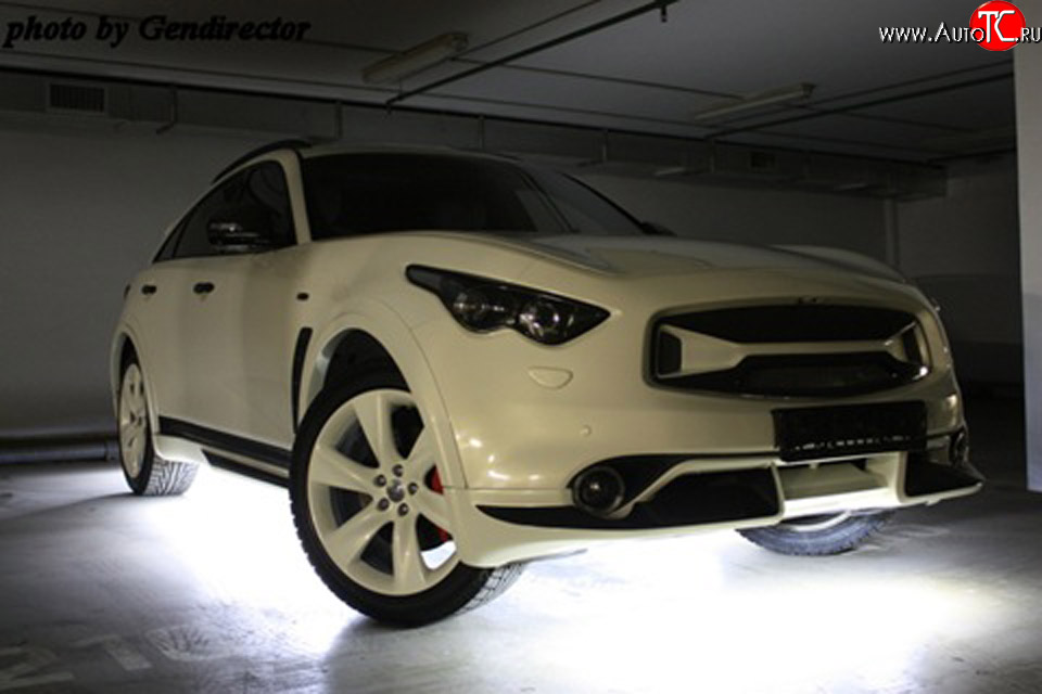 5 799 р. Радиаторная решётка Diablo INFINITI FX50 S51 дорестайлинг (2008-2011) (Неокрашенная)  с доставкой в г. Набережные‑Челны