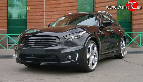 1 599 р. Реснички Galart INFINITI FX50 S51 дорестайлинг (2008-2011) (Неокрашенные)  с доставкой в г. Набережные‑Челны