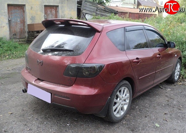 7 319 р. Спойлер Racing Mazda 3/Axela BK дорестайлинг, хэтчбэк (2003-2006) (Неокрашенный)  с доставкой в г. Набережные‑Челны