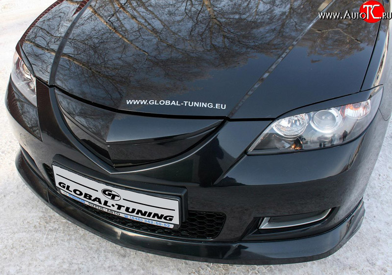 3 049 р. Радиаторная решётка Global-Tuning Mazda 3/Axela BK дорестайлинг седан (2003-2006) (Неокрашенная)  с доставкой в г. Набережные‑Челны