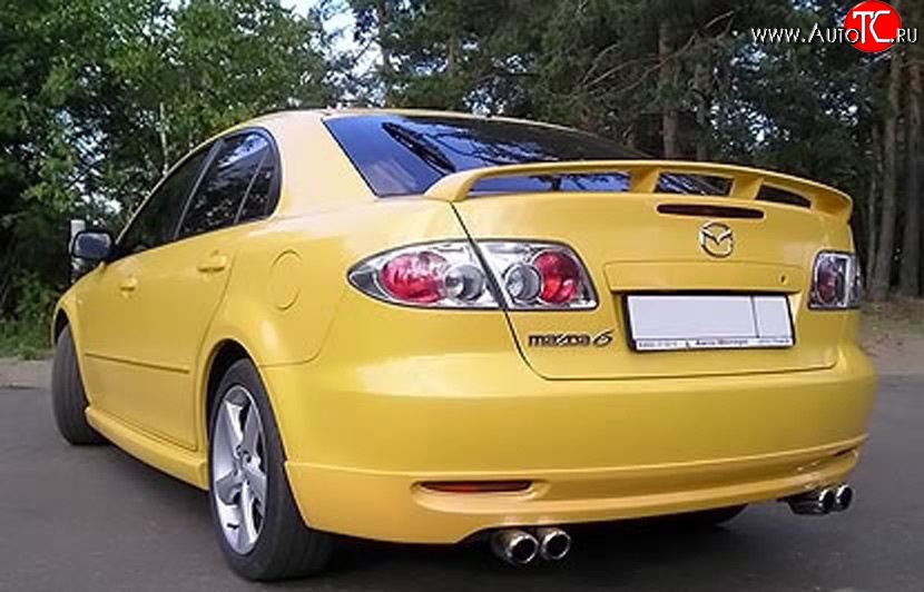 7 349 р. Накладка заднего бампера AERO Mazda 6 GG седан дорестайлинг (2002-2005) (Неокрашенная)  с доставкой в г. Набережные‑Челны