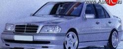 3 599 р. Пороги накладки Rieger Mercedes-Benz C-Class S202 дорестайлинг универсал (1992-1997)  с доставкой в г. Набережные‑Челны. Увеличить фотографию 2