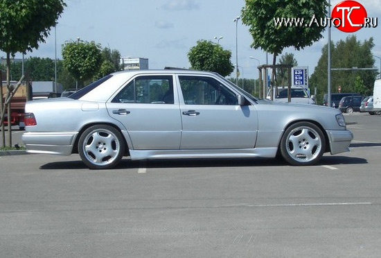 6 799 р. Пороги накладки GT Dynamics Mercedes-Benz E-Class W124 седан дорестайлинг (1984-1993) (Неокрашенные)  с доставкой в г. Набережные‑Челны