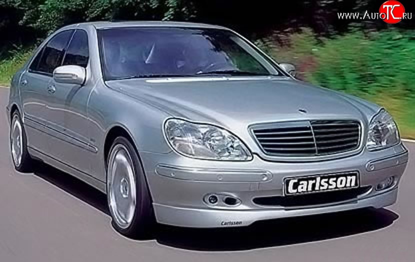 8 949 р. Накладка переднего бампера CARLSSON Mercedes-Benz S class W220 (1998-2005) (Неокрашенная)  с доставкой в г. Набережные‑Челны