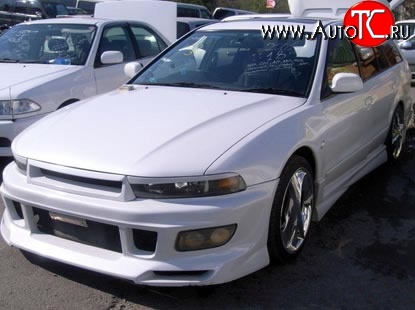 9 299 р. Пороги накладки Dolphin Mitsubishi Galant 8  дорестайлинг седан (1996-1998) (Неокрашенные)  с доставкой в г. Набережные‑Челны