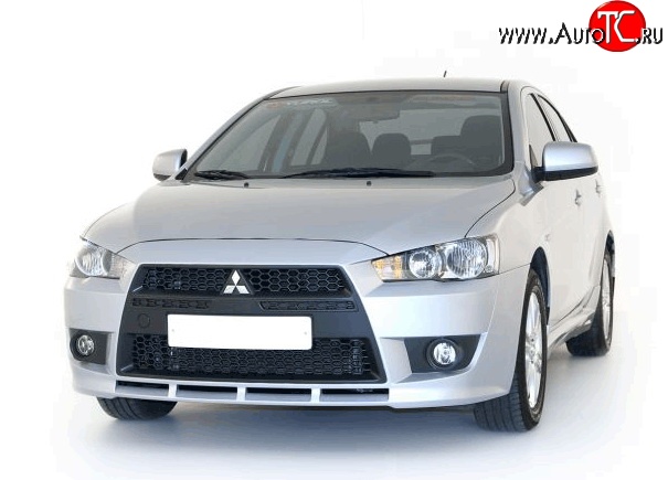 22 899 р. Передний бампер Standart Plus Mitsubishi Lancer 10 седан дорестайлинг (2007-2010) (Неокрашенный)  с доставкой в г. Набережные‑Челны