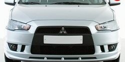 3 599 р. Накладка переднего бампера Elegance Mitsubishi Lancer 10 седан дорестайлинг (2007-2010) (Неокрашенная)  с доставкой в г. Набережные‑Челны. Увеличить фотографию 3