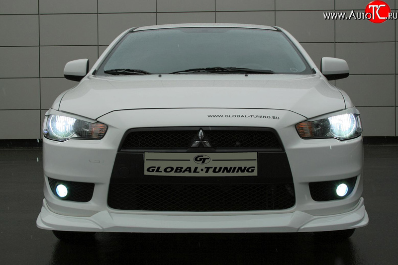 699 р. Реснички Mitsubishi Global-Tuning Mitsubishi Lancer 10 седан дорестайлинг (2007-2010) (Неокрашенные)  с доставкой в г. Набережные‑Челны