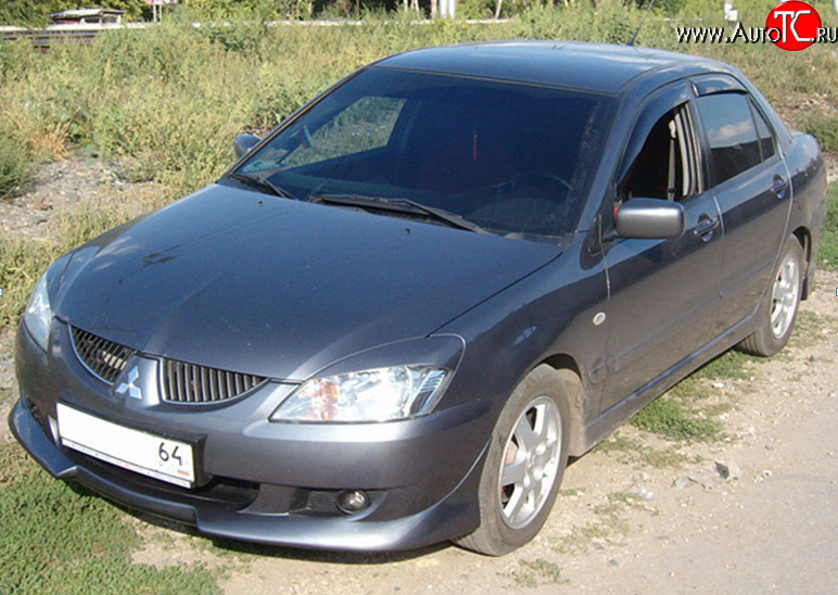 5 499 р. Накладка переднего бампера M-VRS Mitsubishi Lancer 9 CS седан 1-ый рестайлинг (2003-2005) (Неокрашенная)  с доставкой в г. Набережные‑Челны