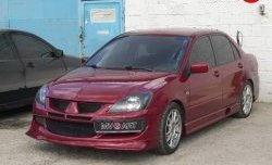 6 399 р. Накладка переднего бампера Evo Mitsubishi Lancer 9 1-ый рестайлинг седан (2003-2005) (Неокрашенная)  с доставкой в г. Набережные‑Челны. Увеличить фотографию 4