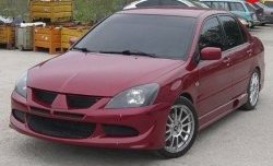 15 999 р. Передний бампер Evo Mitsubishi Lancer 9 1-ый рестайлинг универсал (2003-2005) (Без сетки, Неокрашенный)  с доставкой в г. Набережные‑Челны. Увеличить фотографию 2