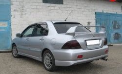 8 299 р. Спойлер в стиле Evo var №2 (средний)  Mitsubishi Lancer  9 (2003-2009) 1-ый рестайлинг седан, 2-ой рестайлинг седан (Неокрашенный)  с доставкой в г. Набережные‑Челны. Увеличить фотографию 3