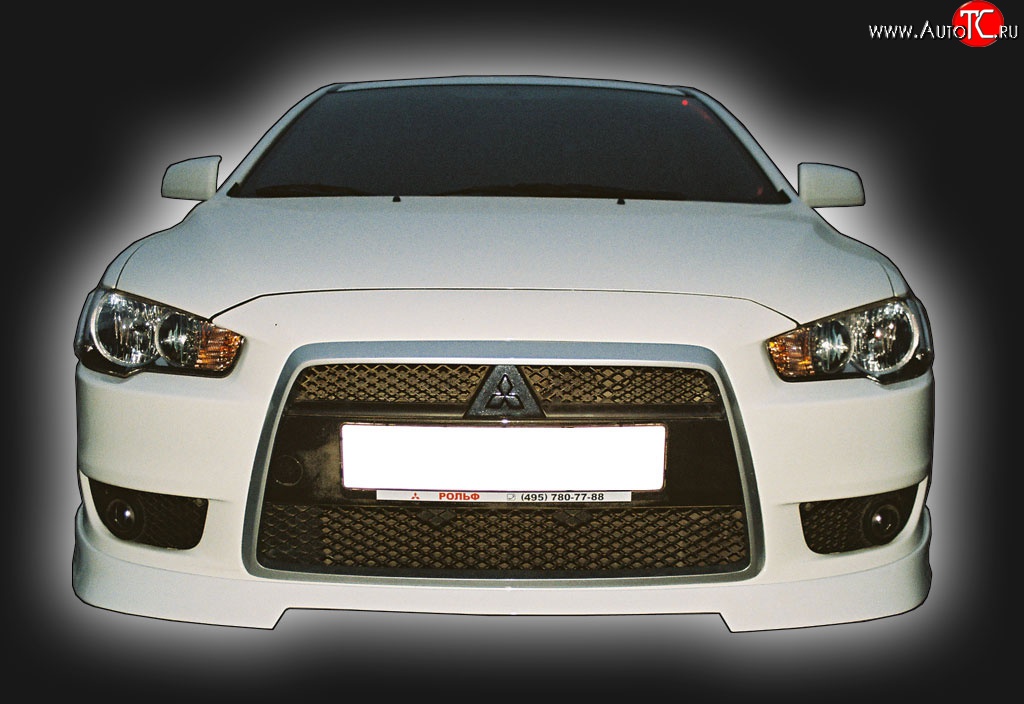 4 999 р. Накладка на решётку радиатора GT Dynamics Mitsubishi Lancer 10 седан дорестайлинг (2007-2010) (Неокрашенная)  с доставкой в г. Набережные‑Челны