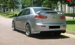 4 999 р. Накладка Zodiak под одинарный выхлоп на задний бампер  Mitsubishi Lancer  10 (2007-2017) седан дорестайлинг, седан рестайлинг (Неокрашенная)  с доставкой в г. Набережные‑Челны. Увеличить фотографию 2