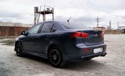 4 999 р. Накладка Zodiak под одинарный выхлоп на задний бампер  Mitsubishi Lancer  10 (2007-2017) седан дорестайлинг, седан рестайлинг (Неокрашенная)  с доставкой в г. Набережные‑Челны. Увеличить фотографию 4