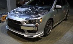 4 849 р. Накладка Zodiak на передний бампер Mitsubishi Lancer 10 седан дорестайлинг (2007-2010) (Неокрашенная)  с доставкой в г. Набережные‑Челны. Увеличить фотографию 3