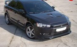 4 849 р. Накладка Zodiak на передний бампер Mitsubishi Lancer 10 седан дорестайлинг (2007-2010) (Неокрашенная)  с доставкой в г. Набережные‑Челны. Увеличить фотографию 5