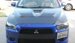 31 799 р. Пластиковый капот Evo Mitsubishi Lancer 10 хэтчбэк дорестайлинг (2007-2010) (Неокрашенный)  с доставкой в г. Набережные‑Челны. Увеличить фотографию 10