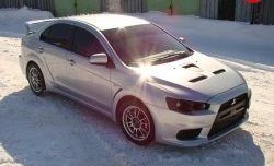 31 799 р. Пластиковый капот Evo Mitsubishi Lancer 10 хэтчбэк дорестайлинг (2007-2010) (Неокрашенный)  с доставкой в г. Набережные‑Челны. Увеличить фотографию 3