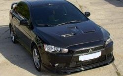 31 799 р. Пластиковый капот Evo Mitsubishi Lancer 10 хэтчбэк дорестайлинг (2007-2010) (Неокрашенный)  с доставкой в г. Набережные‑Челны. Увеличить фотографию 6