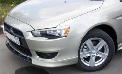 899 р. Вставка переднего бампера (зубатка) Evo Mitsubishi Lancer 10 CY седан рестайлинг (2011-2017) (Неокрашенная)  с доставкой в г. Набережные‑Челны. Увеличить фотографию 4