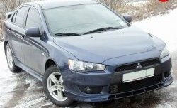 899 р. Вставка переднего бампера (зубатка) Evo Mitsubishi Lancer 10 CY седан рестайлинг (2011-2017) (Неокрашенная)  с доставкой в г. Набережные‑Челны. Увеличить фотографию 3