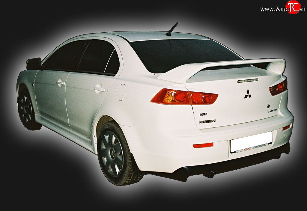 4 249 р. Накладка заднего бампера GT Dynamics Mitsubishi Lancer CY седан дорестайлинг (2007-2010) (Неокрашенная)  с доставкой в г. Набережные‑Челны