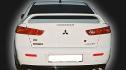 4 249 р. Накладка заднего бампера GT Dynamics Mitsubishi Lancer CY седан дорестайлинг (2007-2010) (Неокрашенная)  с доставкой в г. Набережные‑Челны. Увеличить фотографию 2